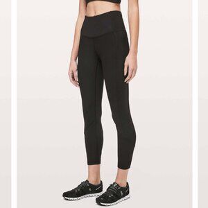 Lululemon Daily Lineup 7/8 Tight *25" Black - Size 4 Ribbed Leggings